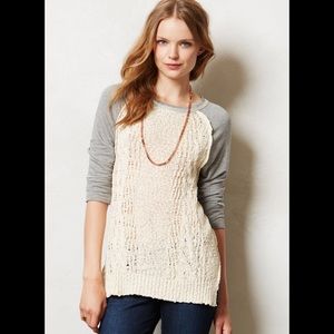 DOLAN Park knit white crochet Sweater t shirt
